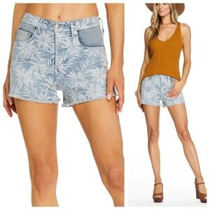 NWT JESSICA SIMPSON Infinite High Waist Short in Palm Bliss, size 30